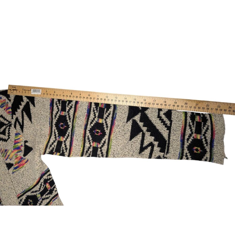 Northern Angel Aztec Southwestern Long Cardigan Sweater Boho Women's Size Large - Picture 13 of 16